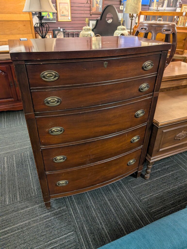 Five Drawer Mahogany Chest Circa 1940