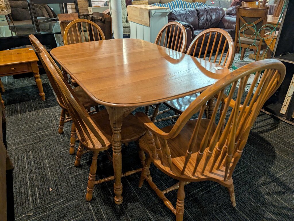 Oak Table With Six Chairs