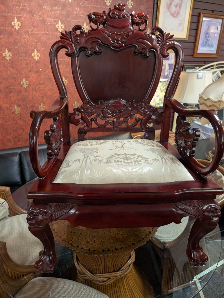 Asian Style Mahogany Armchair