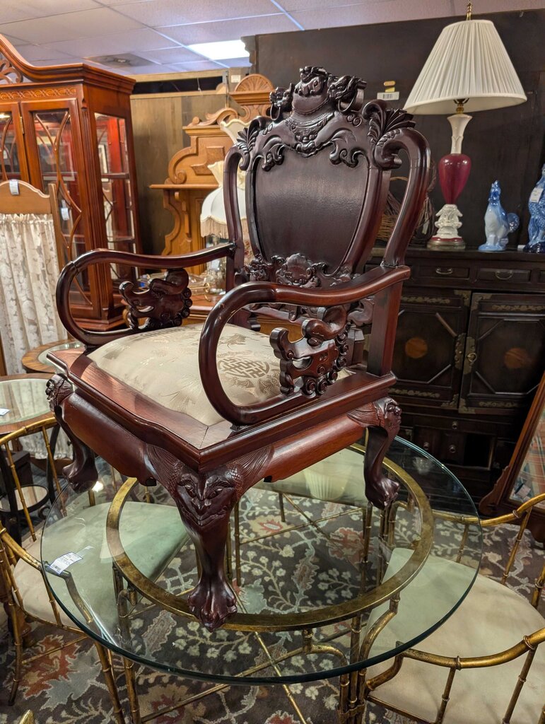 Asian Style Mahogany Armchair
