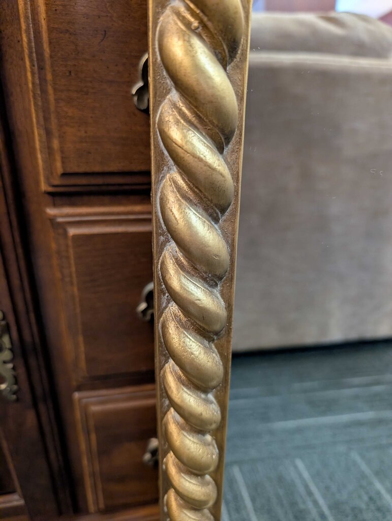 Large Tryptic Gold Gilded Mirror