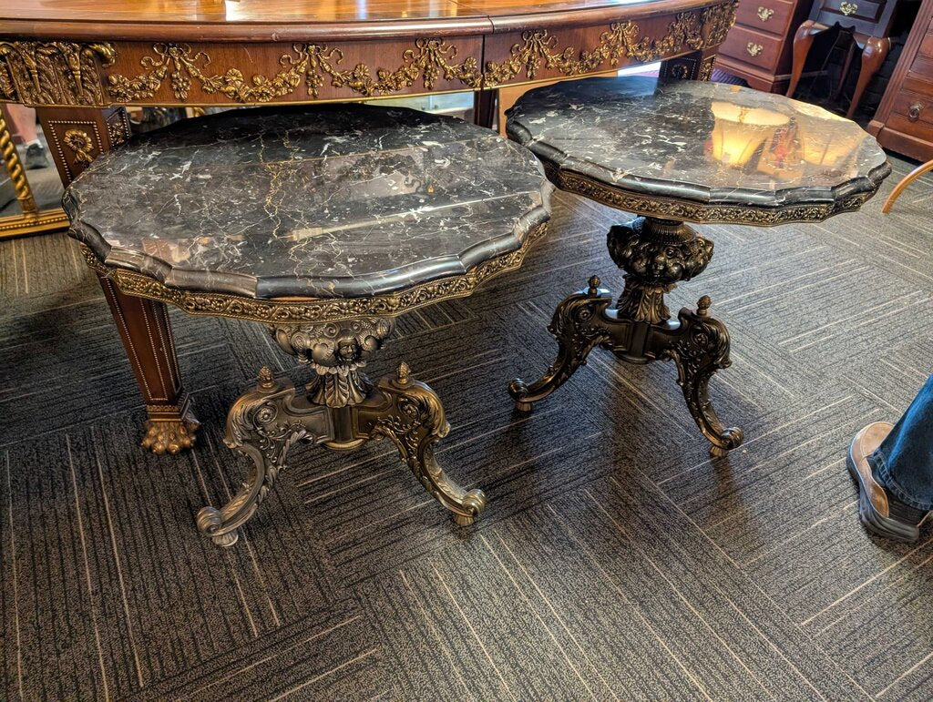 Pair Of Marble Top Side Tables