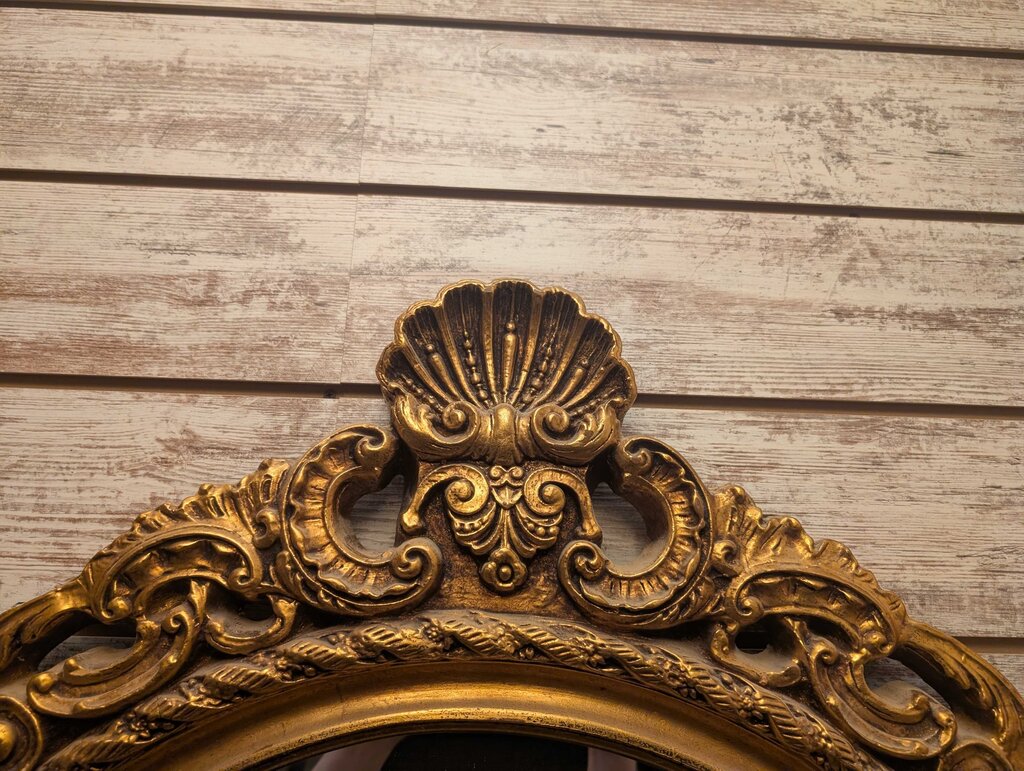 Gold Gilded Pier Mirror With Base