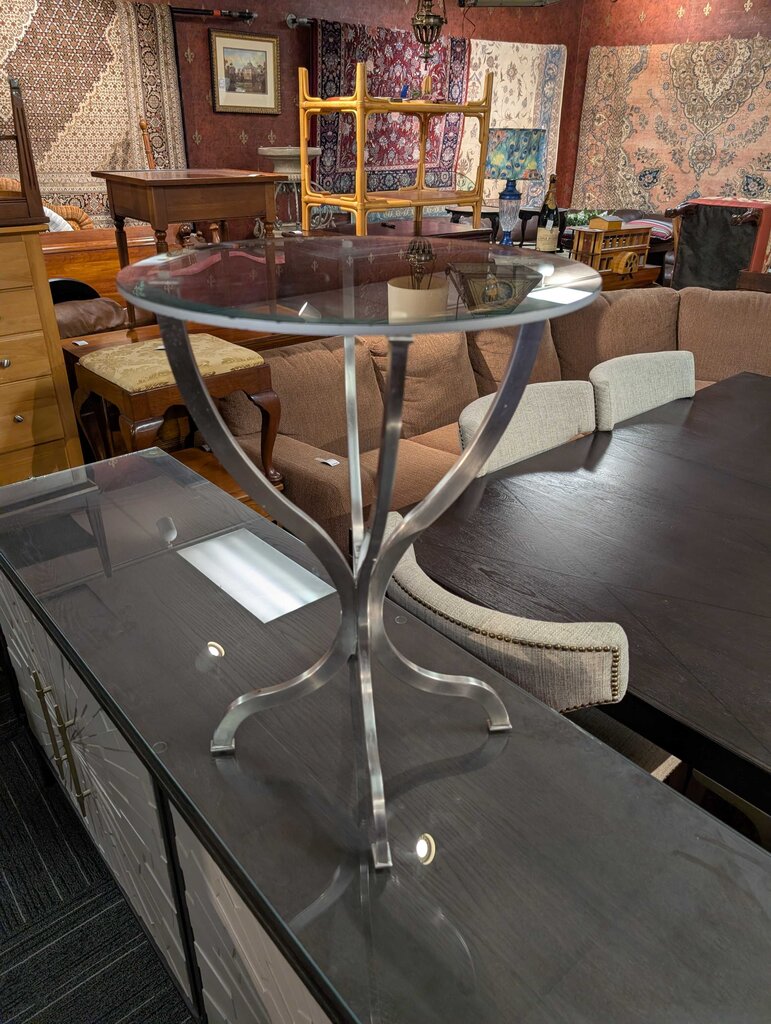 Contemporary Glass Top Table