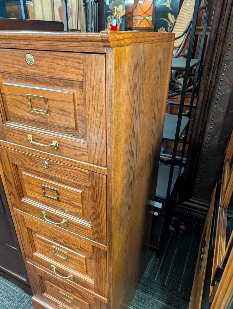 Oak File Cabinet