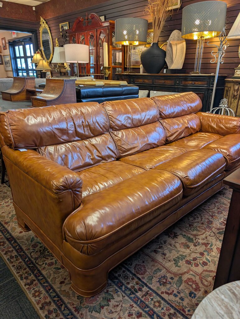 American Modern Leather Sofa