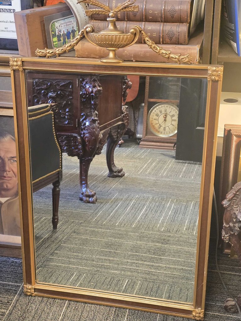 Vintage Regency Mirror w/ Urn & Swag Crest