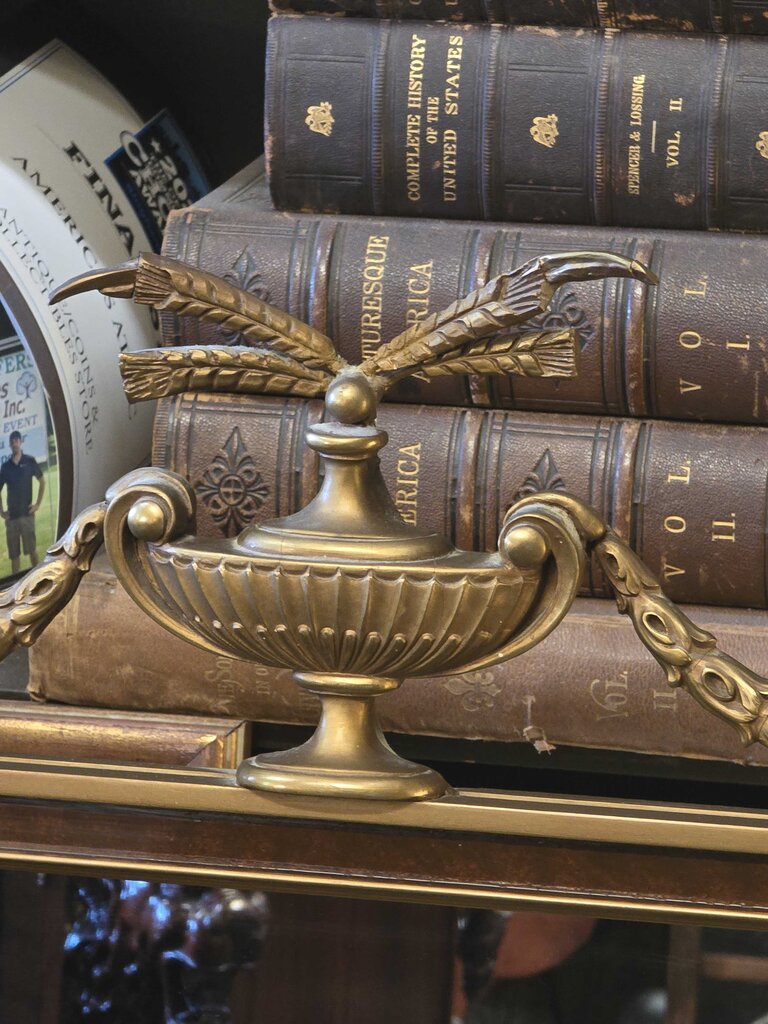 Vintage Regency Mirror w/ Urn & Swag Crest
