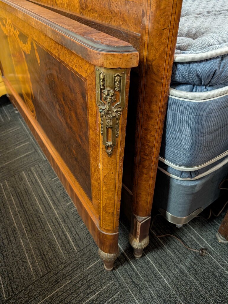 Antique Inlaid French Full Size Bed