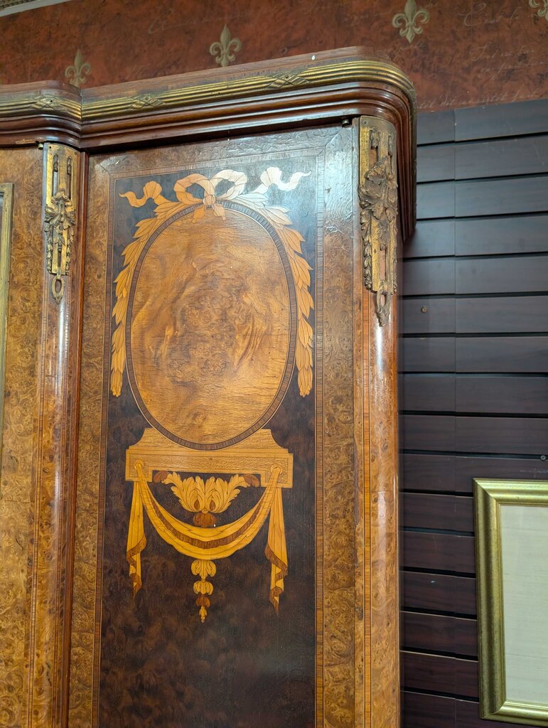 Antique French Inlaid Breakdown Armoire