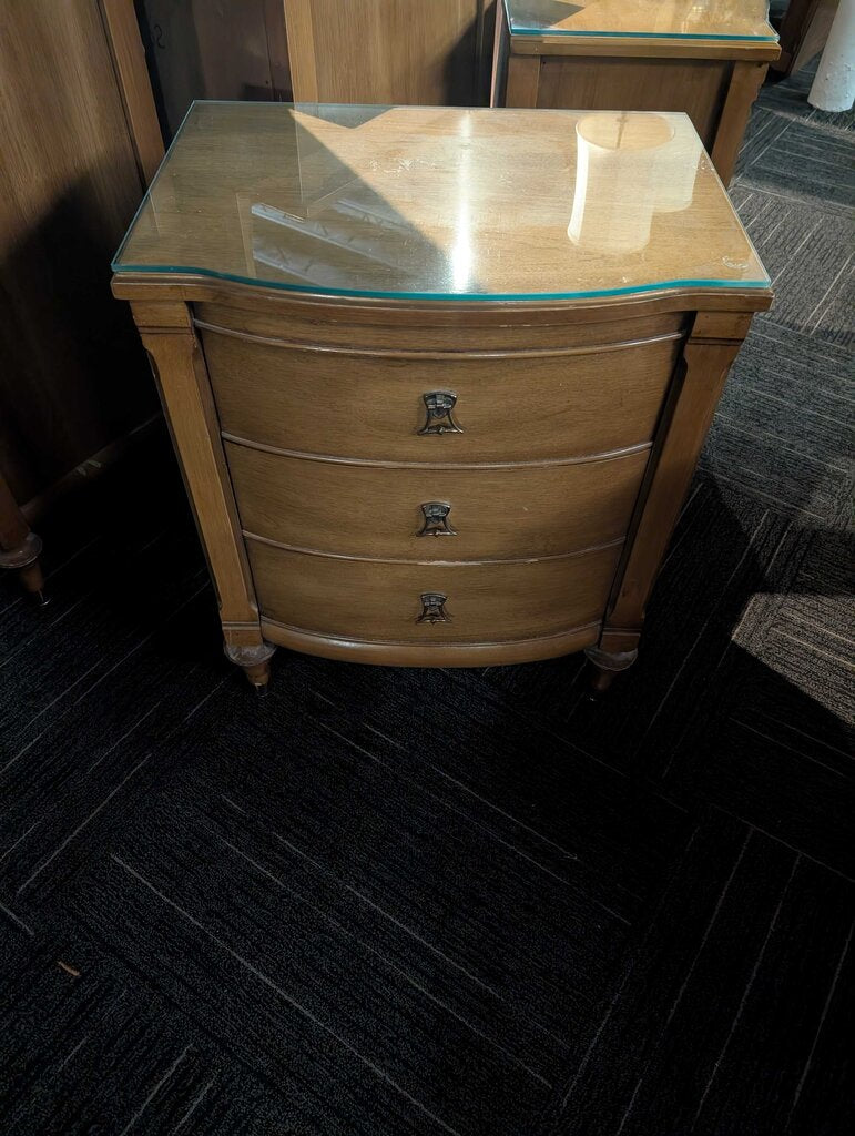 Vintage Three Drawer Nightstand