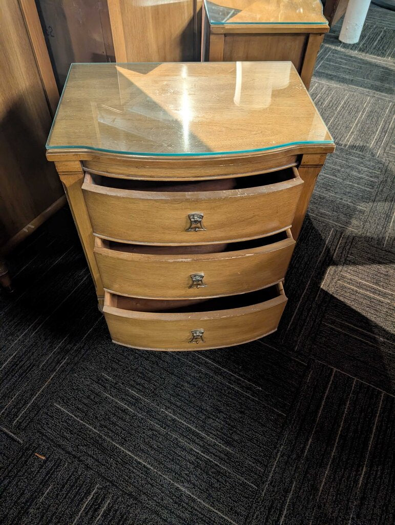 Vintage Three Drawer Nightstand