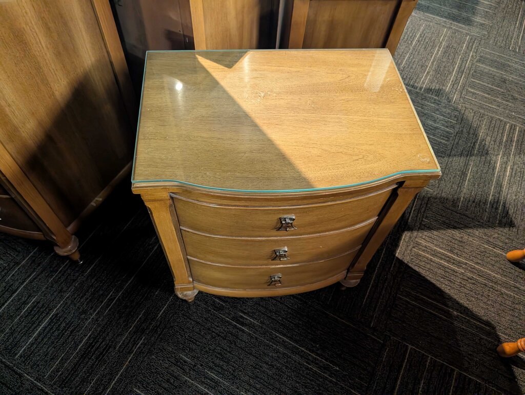 Vintage Three Drawer Nightstand