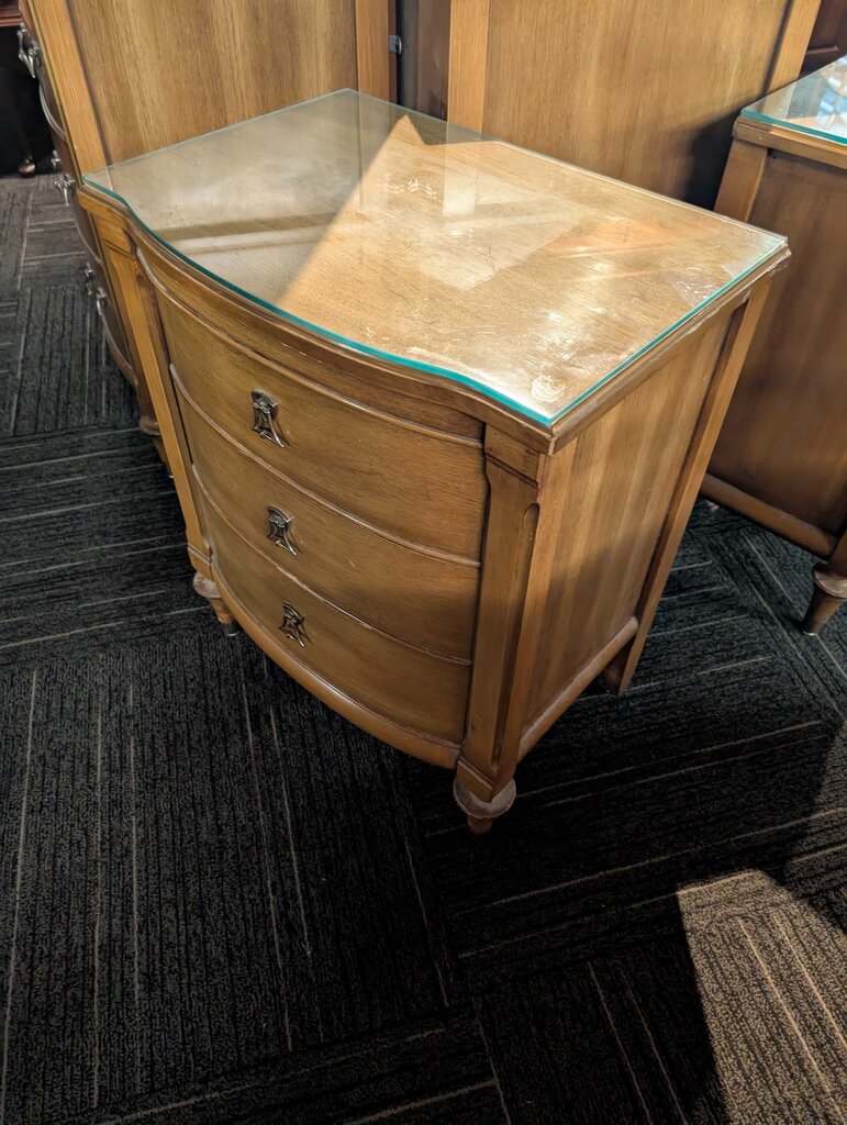 Vintage Three Drawer Nightstand
