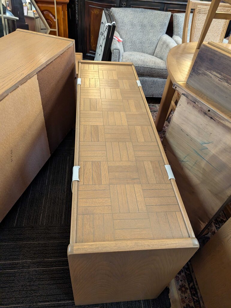 Vintage 1970s Lane Parquet Sofa Table Console