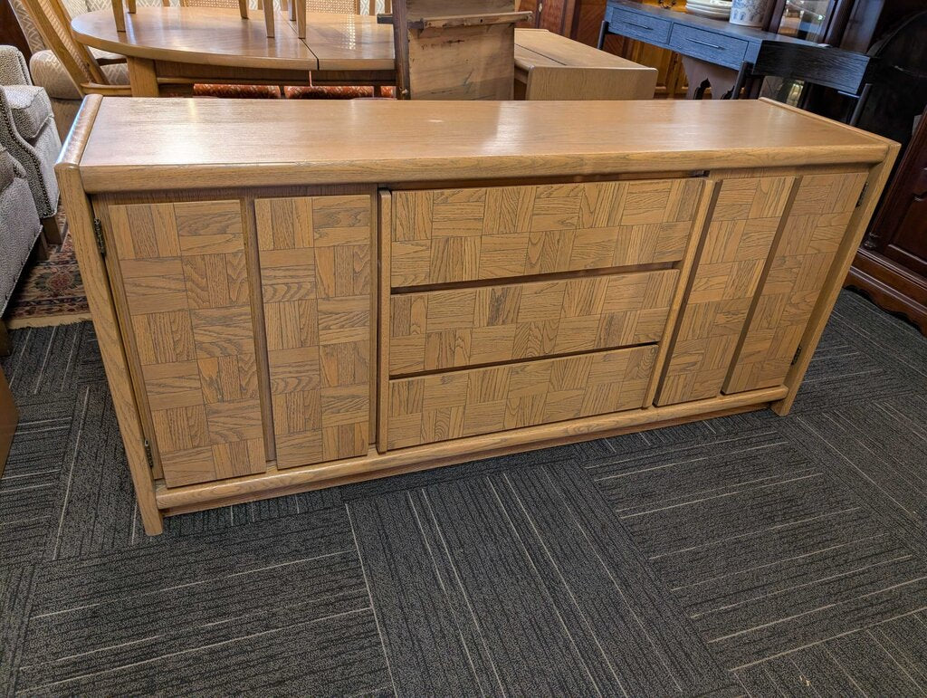 Vintage 1970s Lane Parquet Sideboard