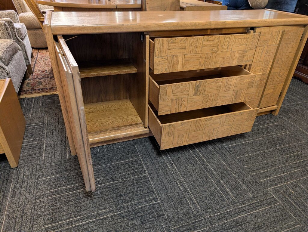 Vintage 1970s Lane Parquet Sideboard