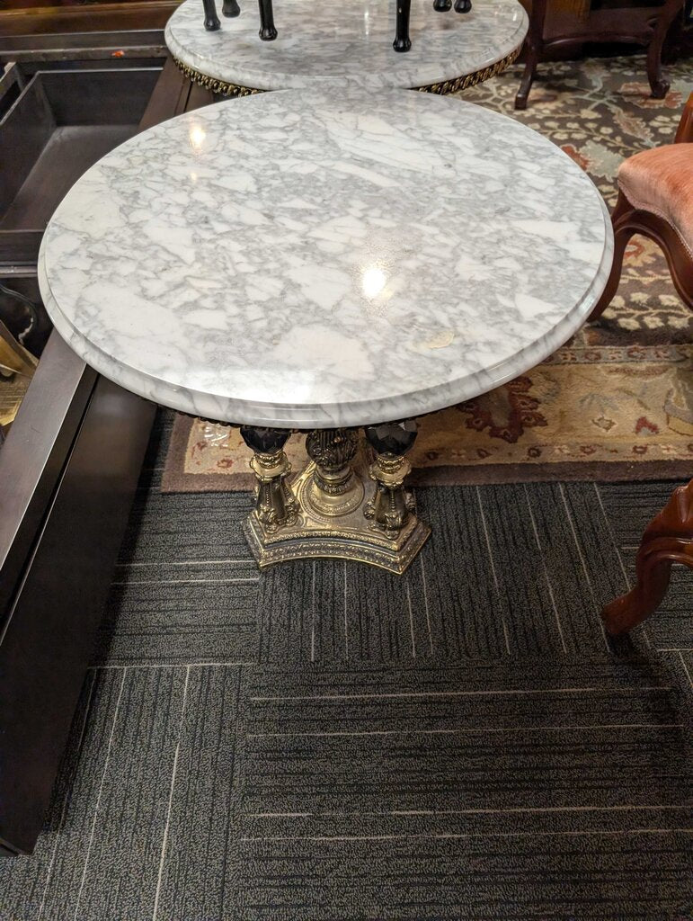 Vintage Marble Top Side Table