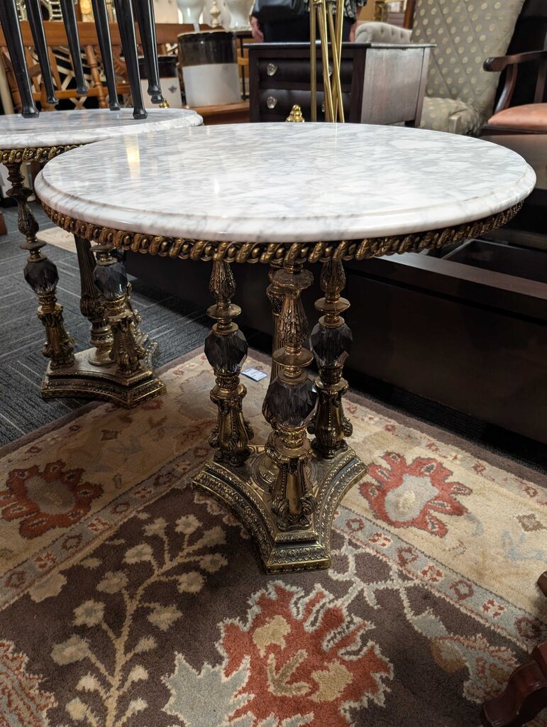 Vintage Marble Top Side Table