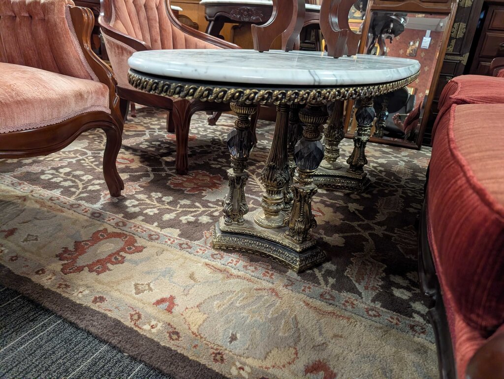 Vintage Marble Top Coffee Table