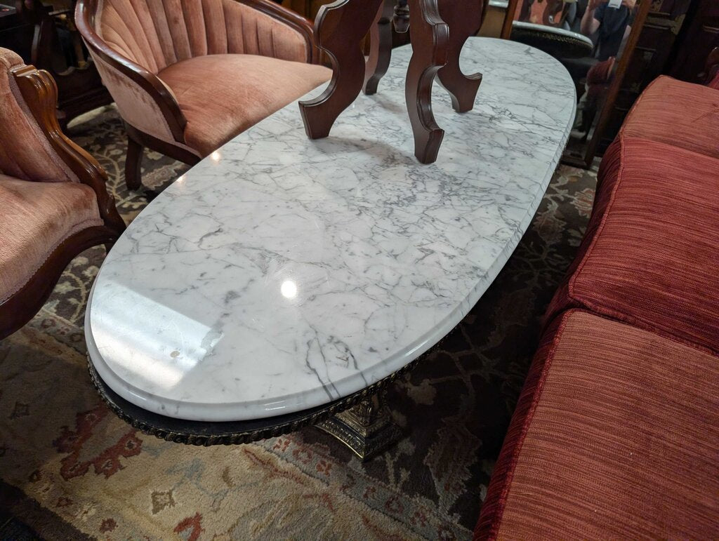 Vintage Marble Top Coffee Table