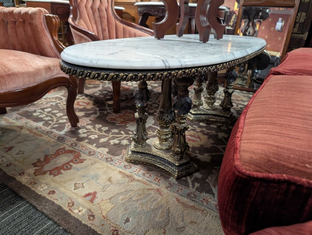 Vintage Marble Top Coffee Table