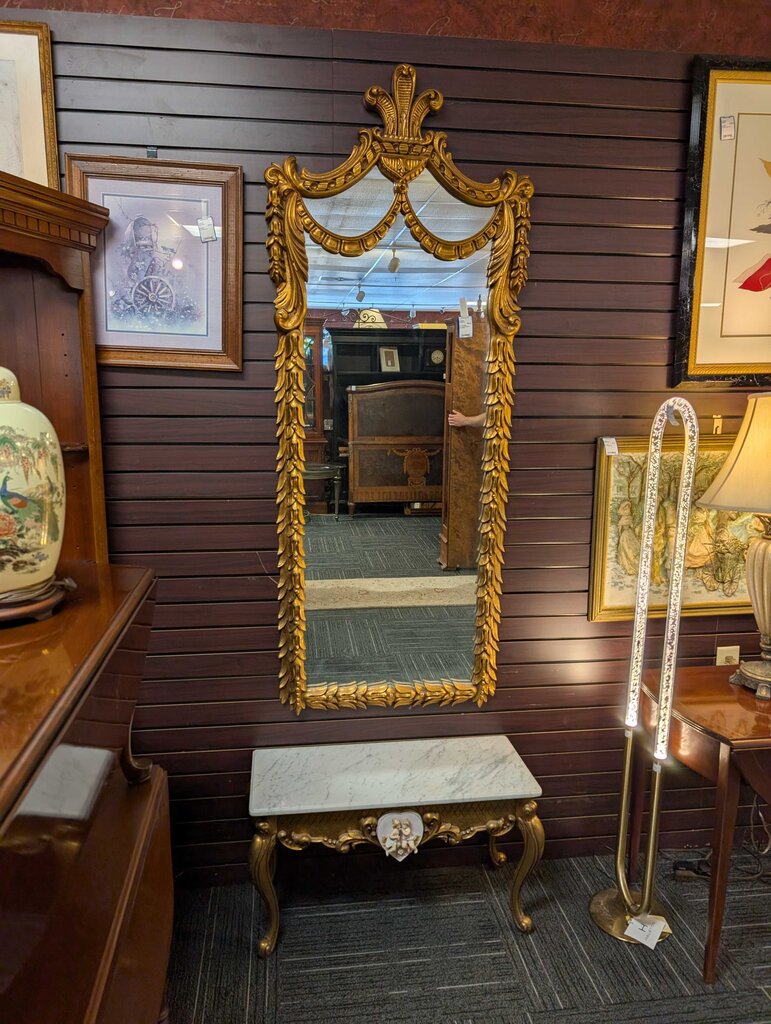 Gol Gilded Pier Mirror With Base