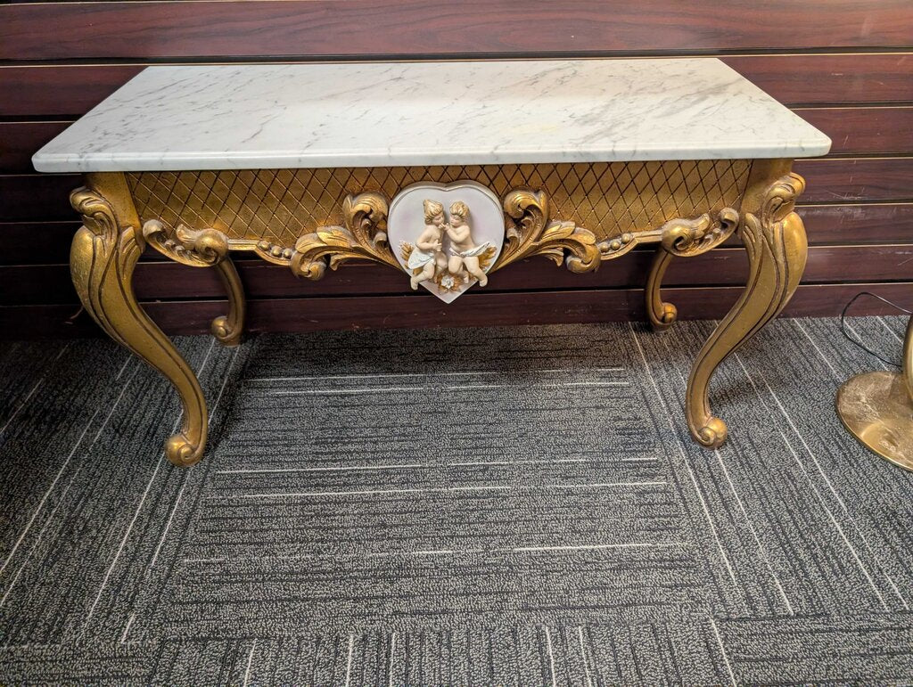 Gold Gilded Pier Mirror With Base