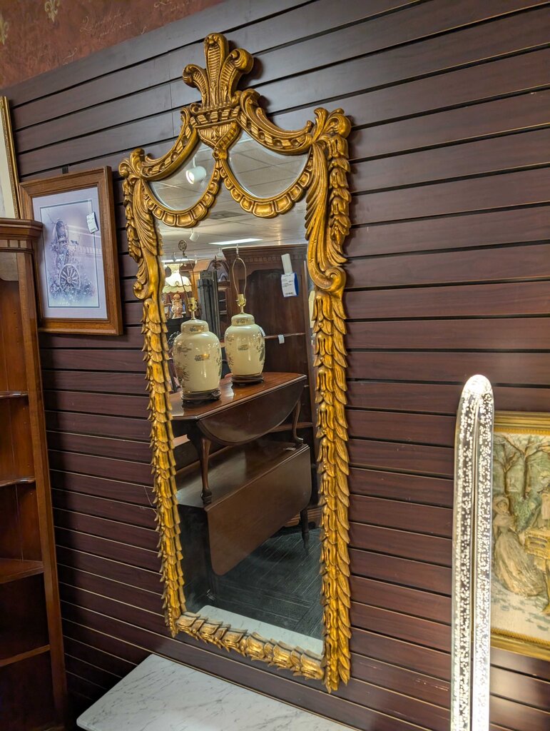 Gol Gilded Pier Mirror With Base