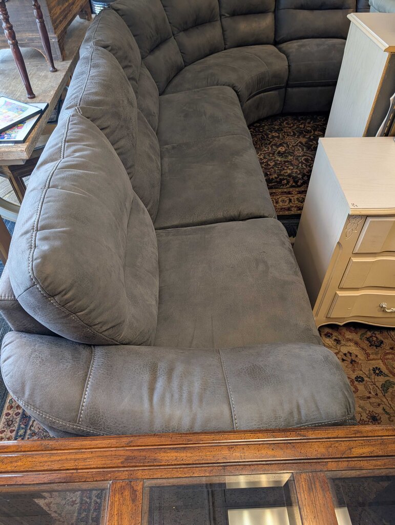 Modern Grey Reclining Sectional