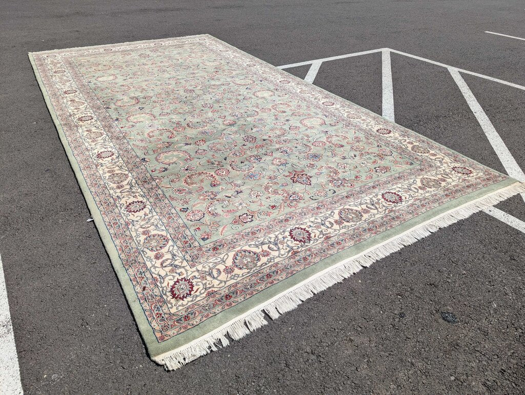 Hand Woven Wool Area Rug 9' x 17' 6''