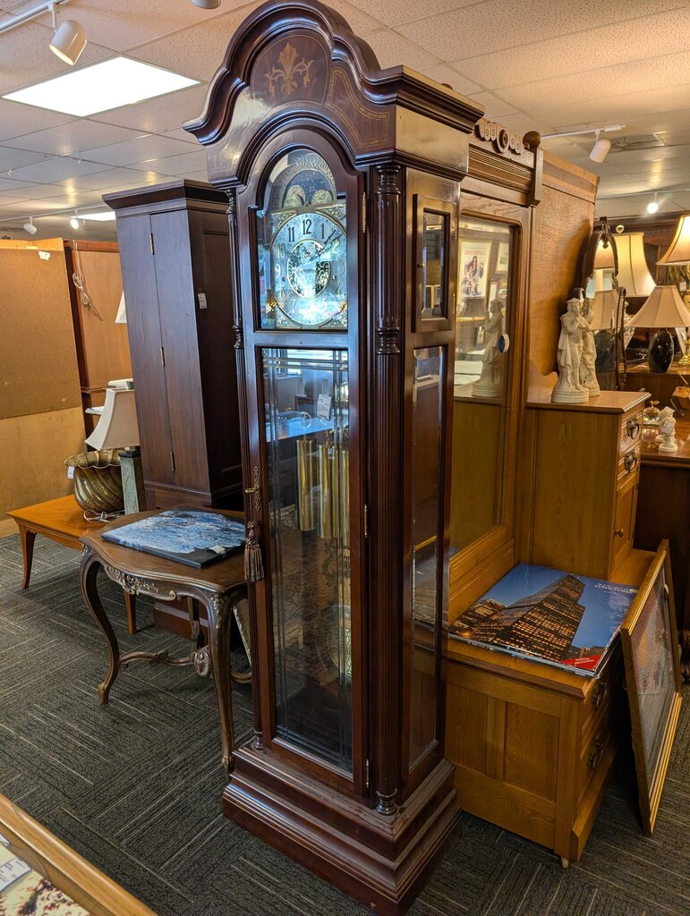 Large Grandfather Clock by Sligh (Model 0818-2-AN) w/ Ave Maira & Beethoven 9th Chimes