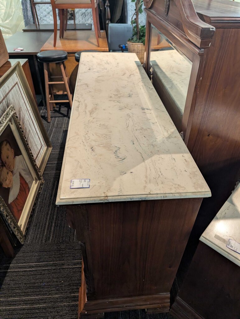 Pine Marble Top Dresser