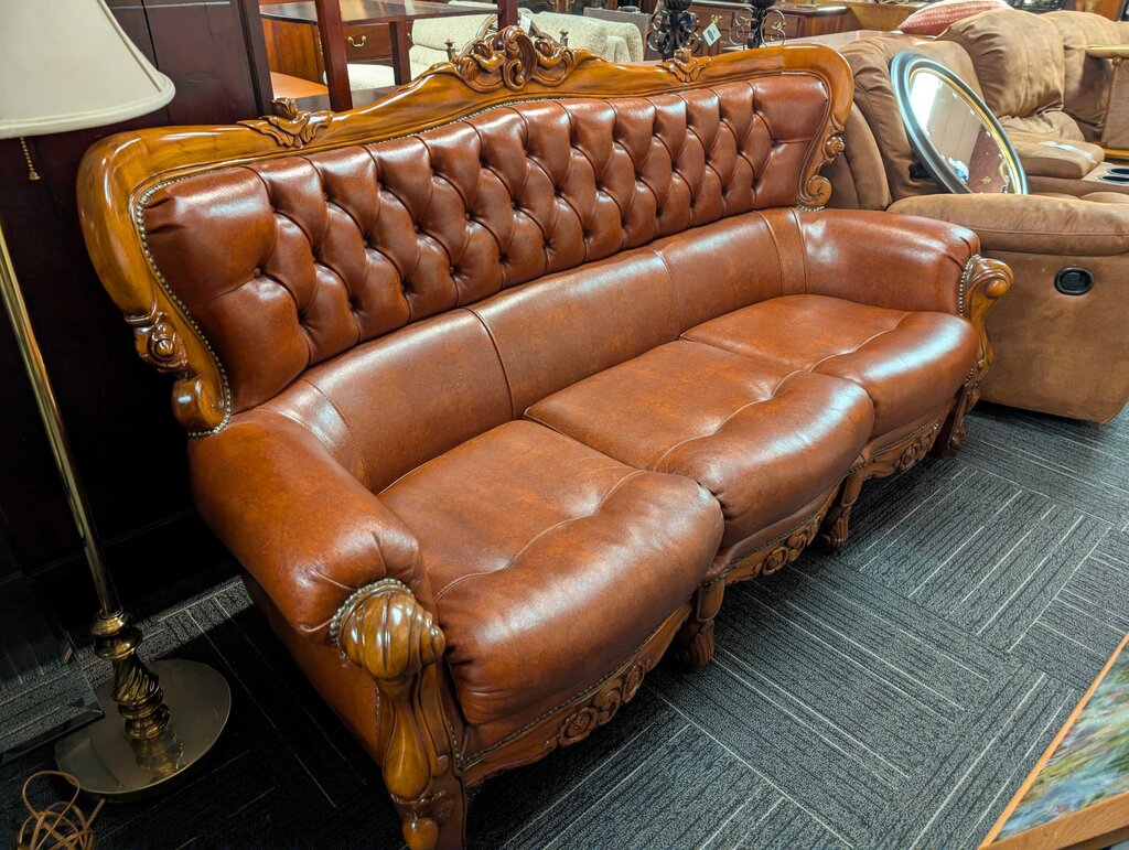 Carved Tufted Sofa