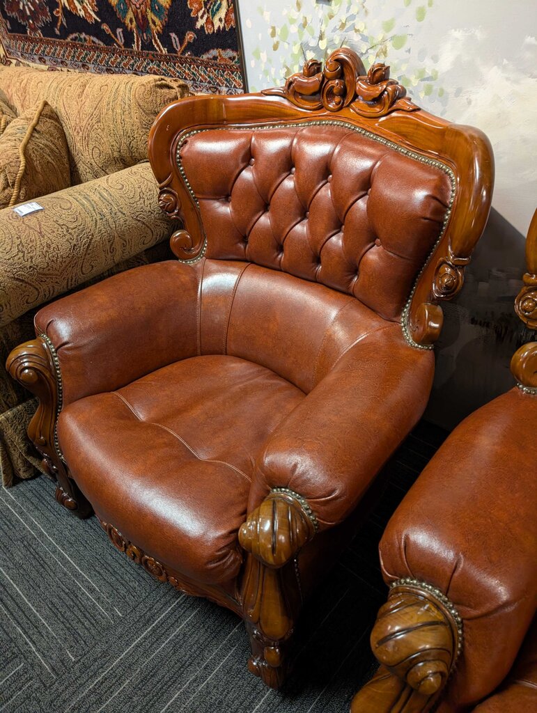 Carved Tufted Chair