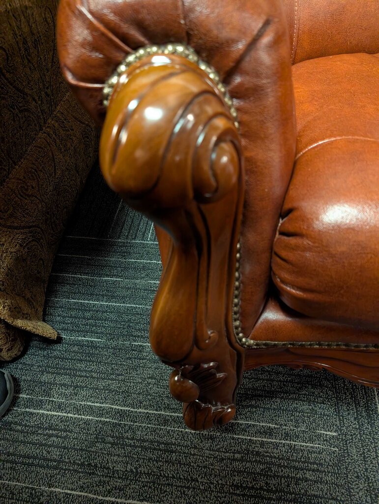 Carved Tufted Chair