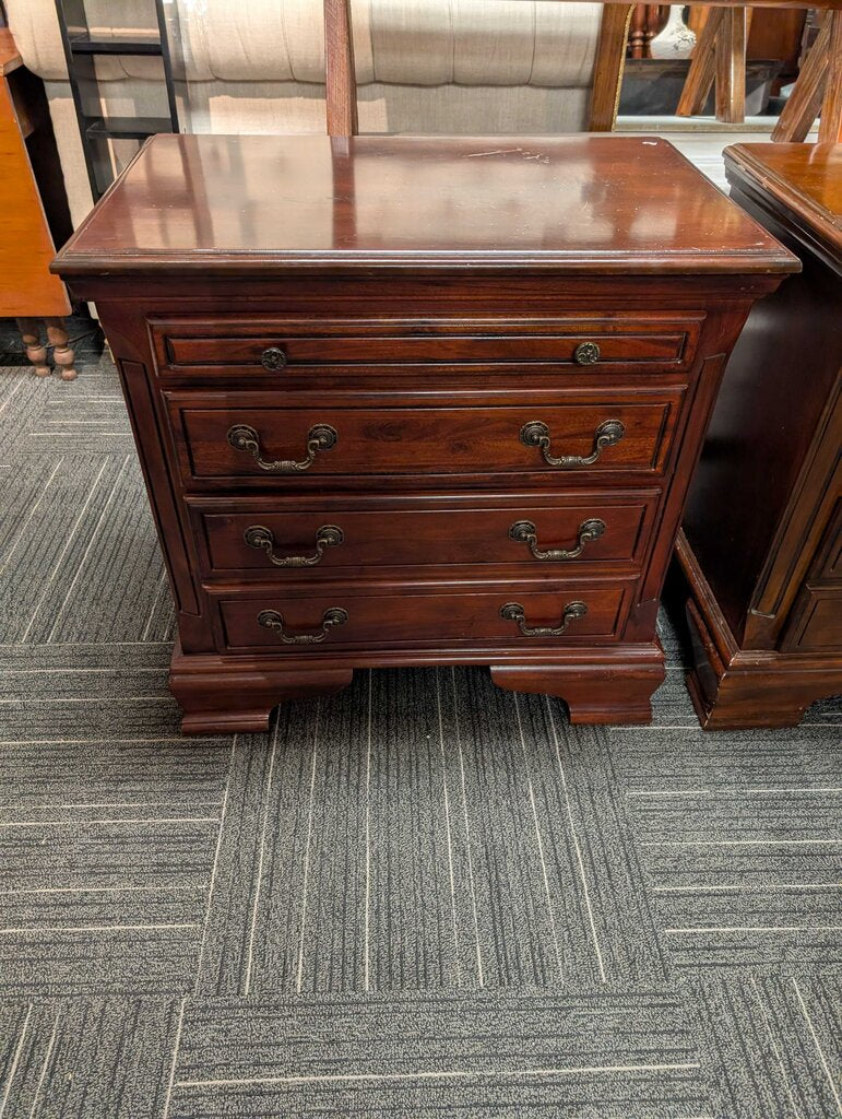 Three Drawer Mahogany Nightstand