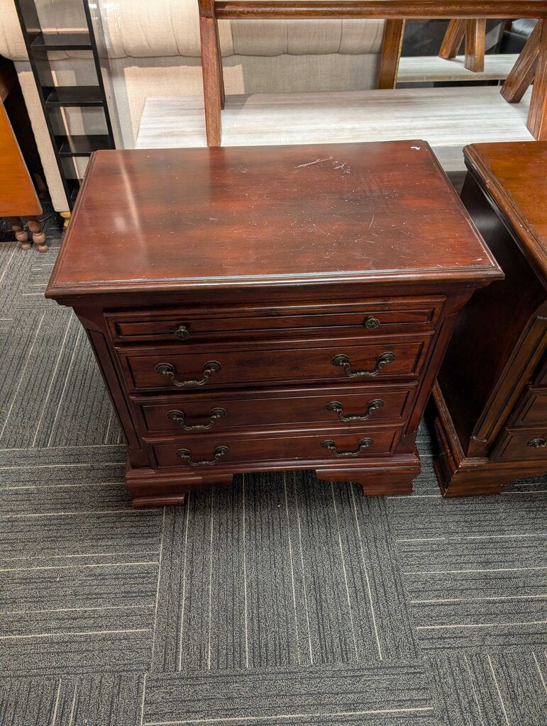 Three Drawer Mahogany Nightstand