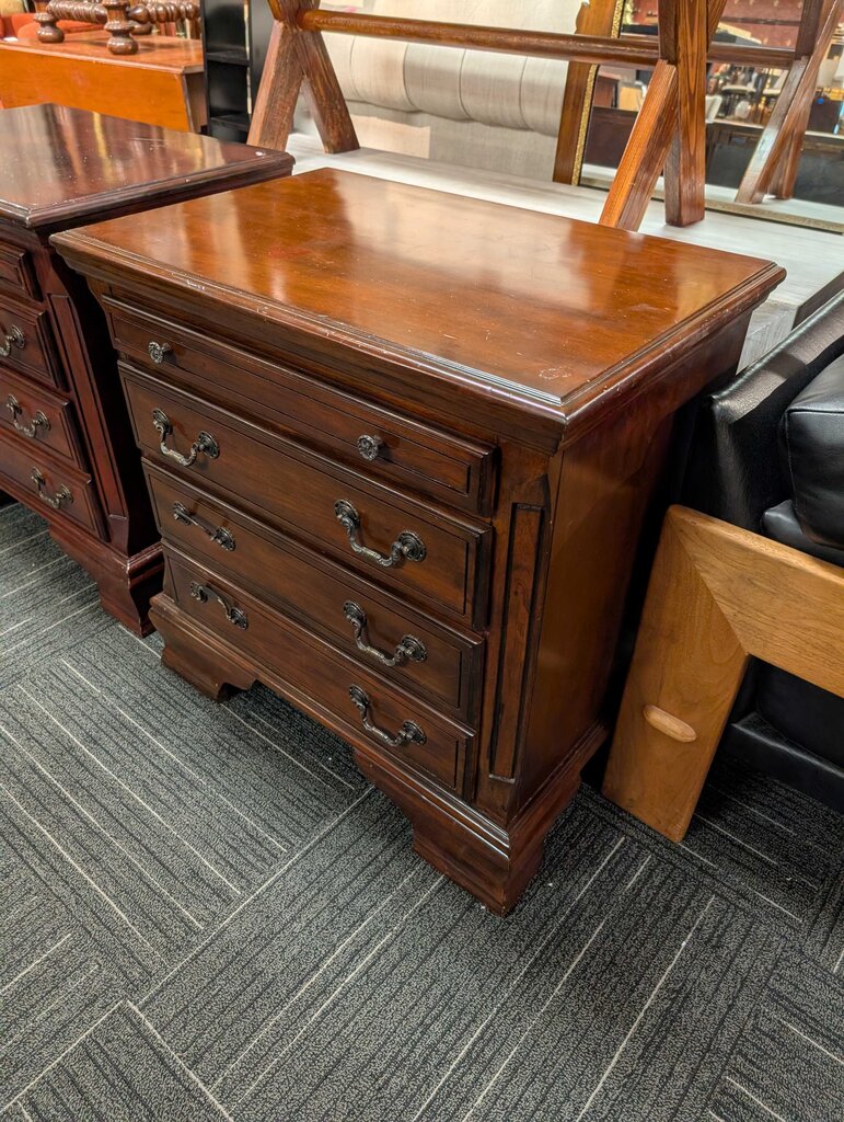 Three Drawer Mahogany Nightstand
