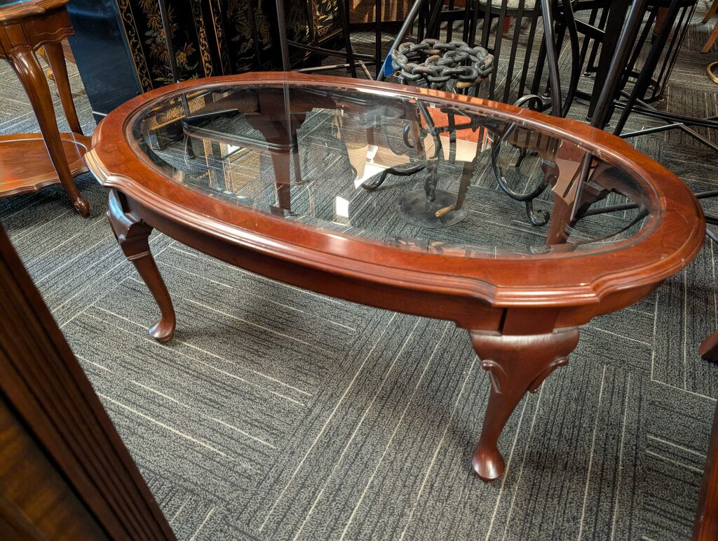 Glass Top Ethan Allen Coffee Table