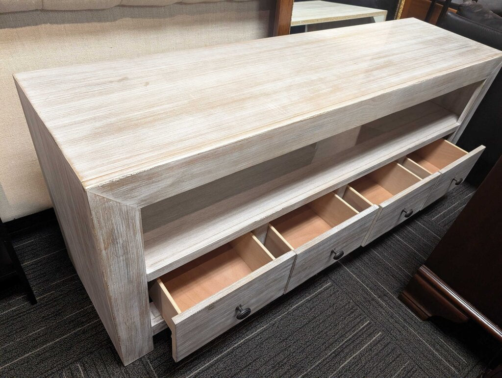 Modern Four Drawer Media Stand