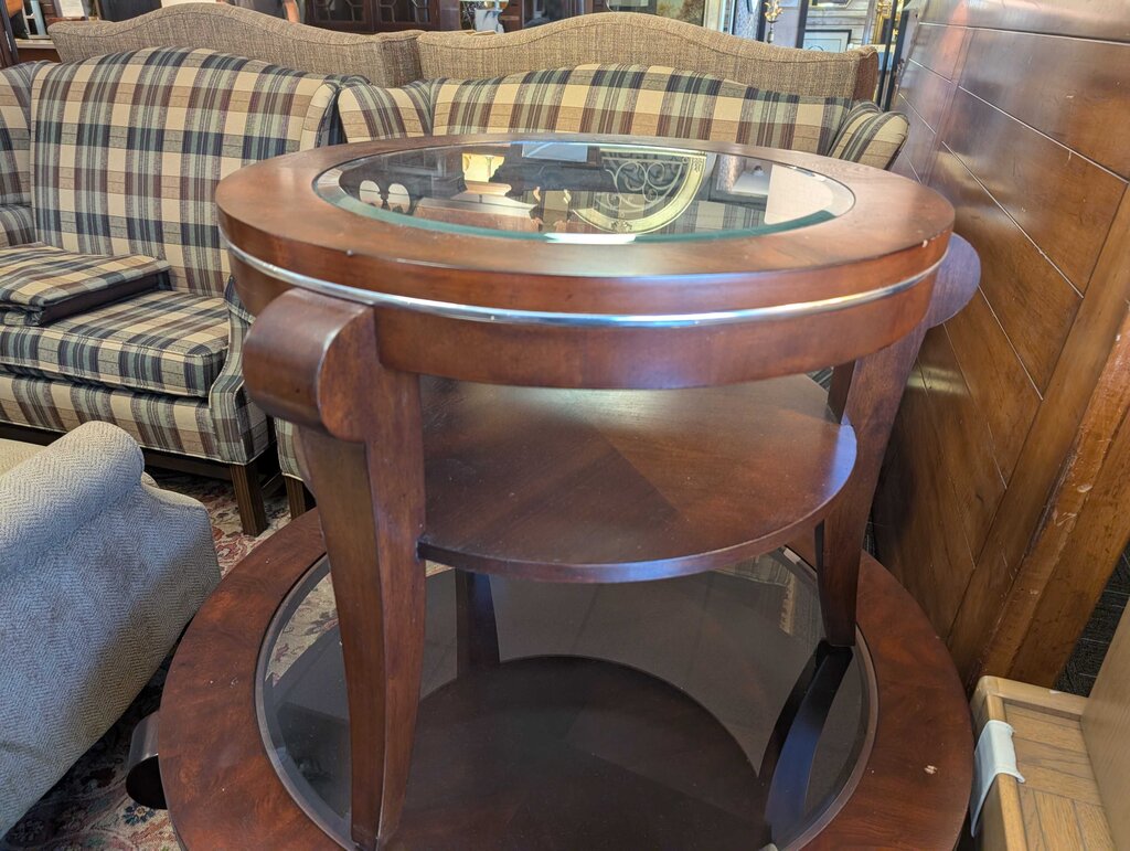 Modern Glass Top Side Table