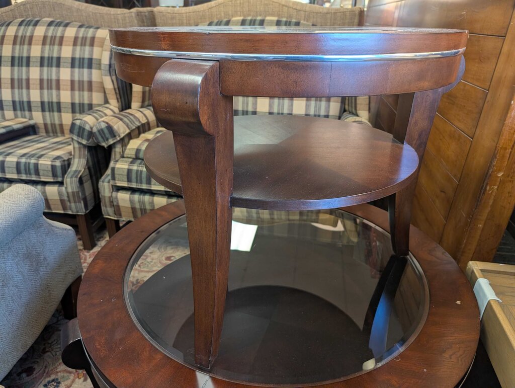 Modern Glass Top Side Table