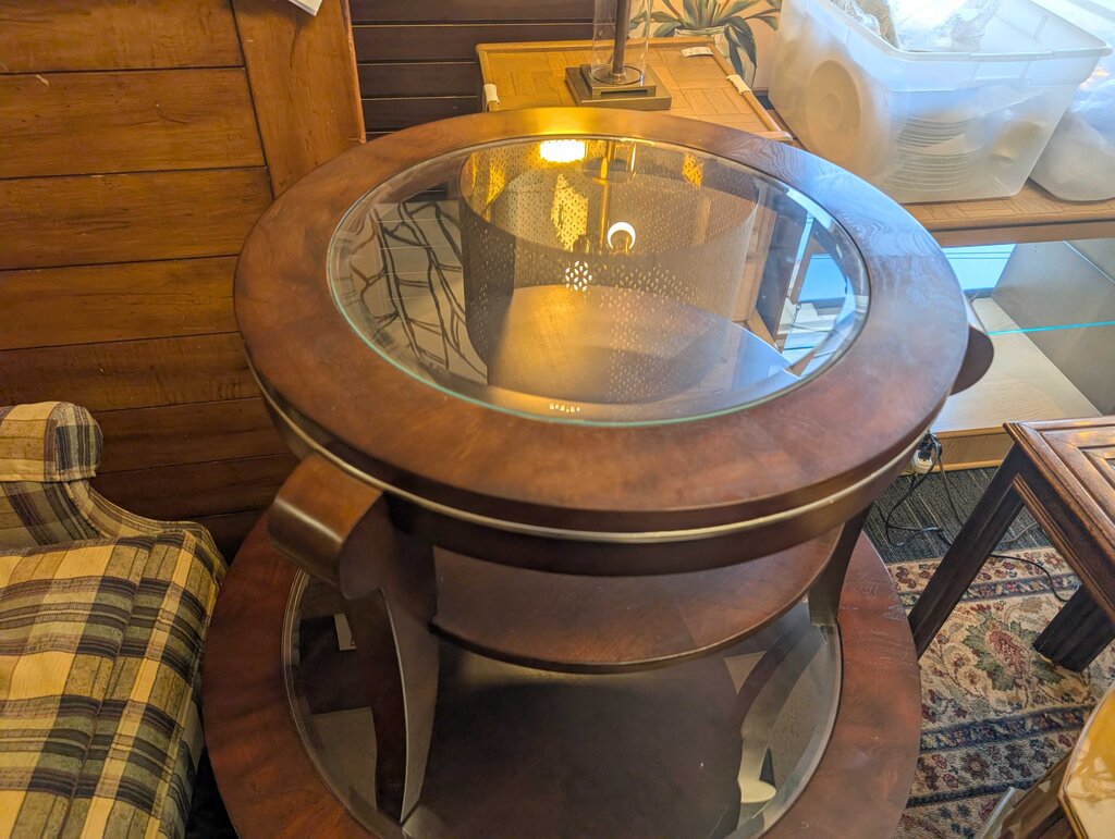 Modern Glass Top Side Table