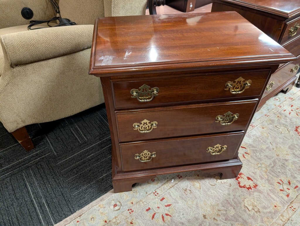 Cherry Knob Creek Three Drawer Nightstand