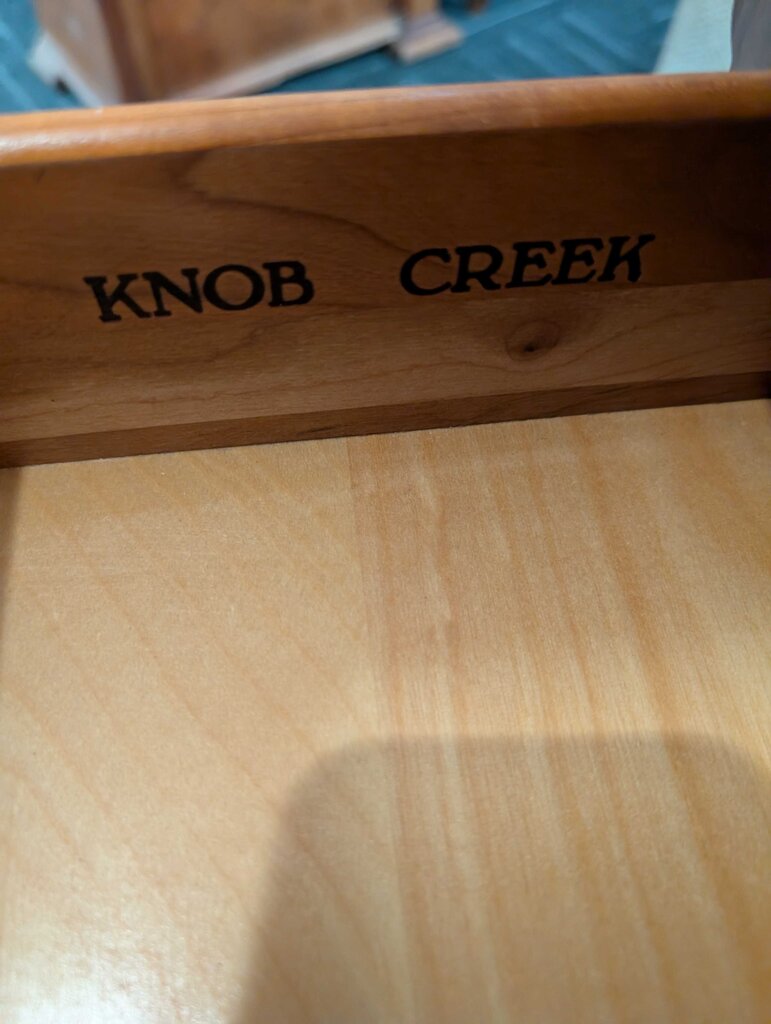 Cherry Knob Creek Three Drawer Nightstand
