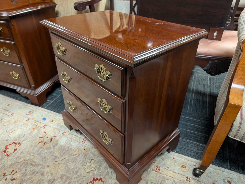 Cherry Knob Creek Three Drawer Nightstand