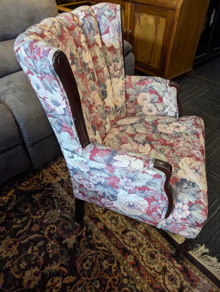 Floral Upholstered Chair