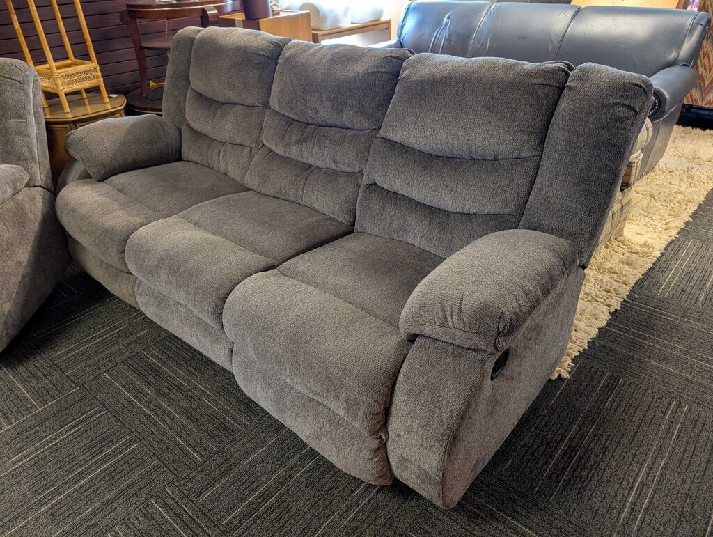 Grey Reclining Sofa