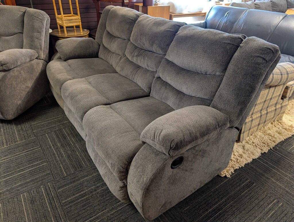 Grey Reclining Sofa